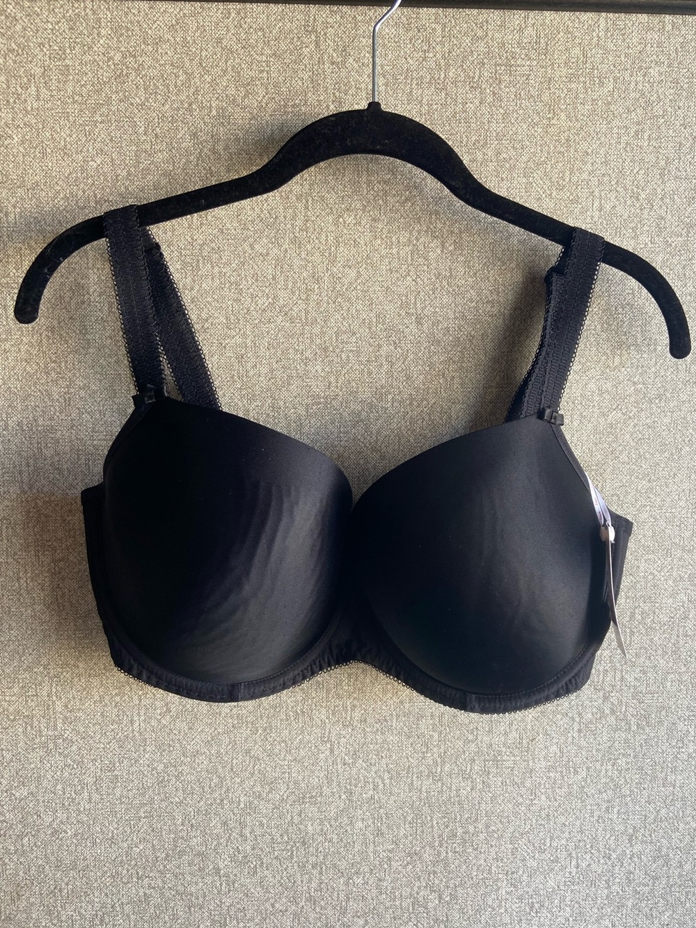 Freya deco molded plunge bra AA4234 size 34J black thick straps large cup size